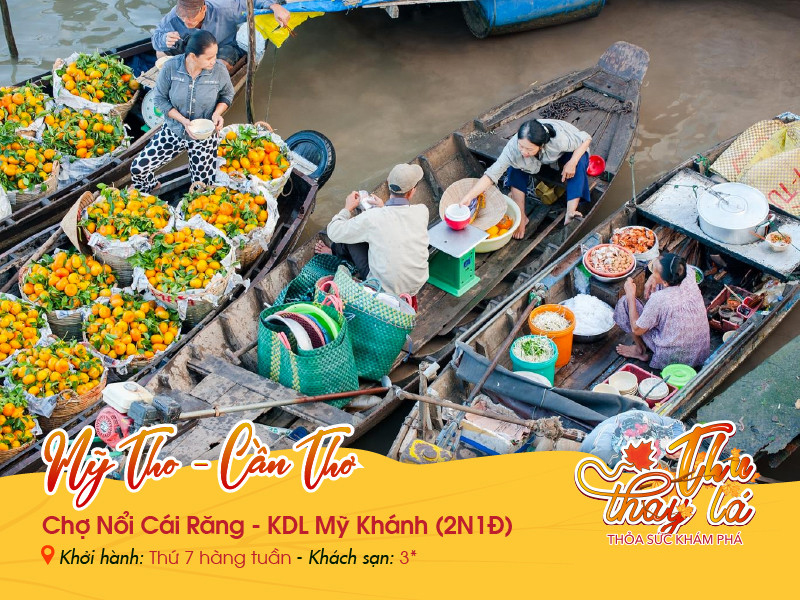 tour-du-lich-tet-du-xuan-cho-noi-can-tho-2n1d Mỹ Tho | Cần Thơ | Chợ Nổi Cái Răng | KDL Mỹ Khánh